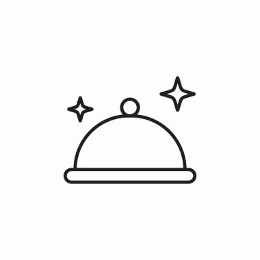 Restoran yemeği tepsisi işaret vektörü