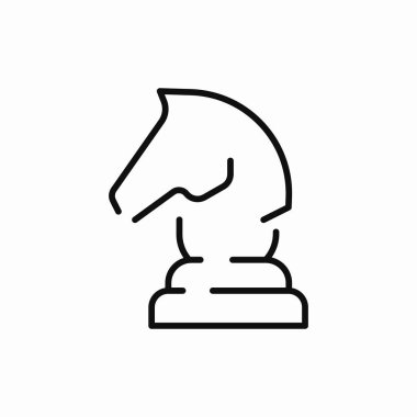 Satranç atı figür simgesi işaret vektörü