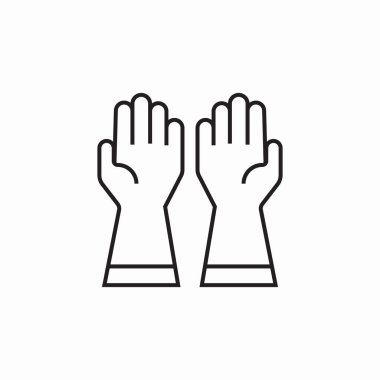 temizlik eldivenleri simge işareti vektörü