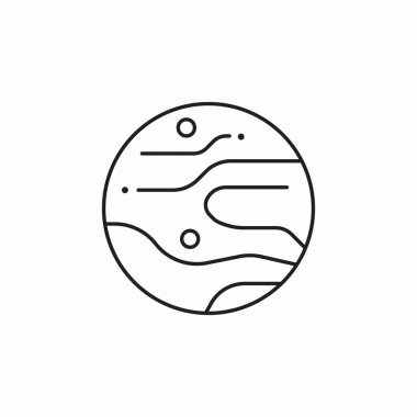 Gezegen evren simgesi işaret vektörü