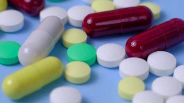 renkli vitamin yakın plan.