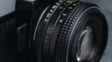 Klasik fotoğraf makinesi merceği ayrıntıları