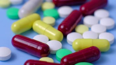 renkli vitamin yakın plan.