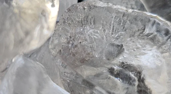 Ayrıntılı Dokuya sahip Buz Bloklarının Yakınlaştırılması