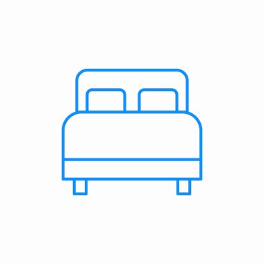 yatak uyuyan simge işareti vektörü