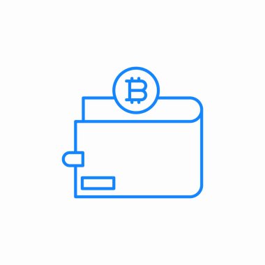 Bitcoin cüzdan simgesi işaret vektörü