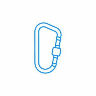 karabinalı tırmanıcı simge işaret vektörü