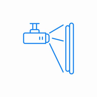 tavan projektörü simge işareti vektörü