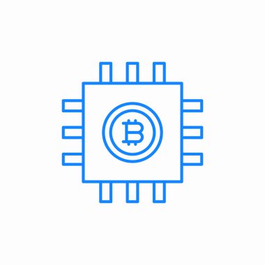 Kripto para birimi çip simgesi işaret vektörü