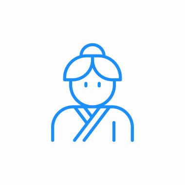 Geyşa Japon simge işaret vektörü