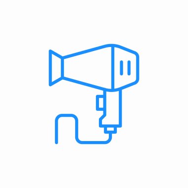 saç kurutma simgesi işaret vektörü