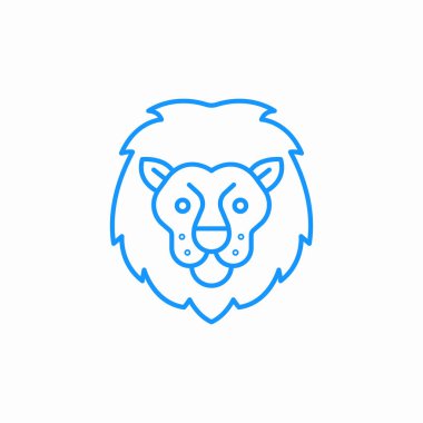 aslan başı simgesi vektörü