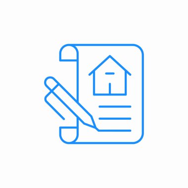 Emlak sözleşmesi imza vektörü