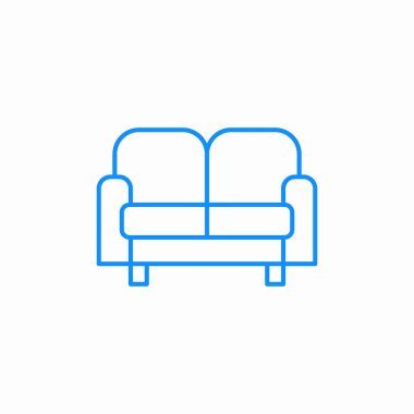 kanepe mobilyası simgesi vektörü