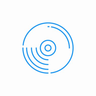 Vinil oynatıcı simge işareti vektörü