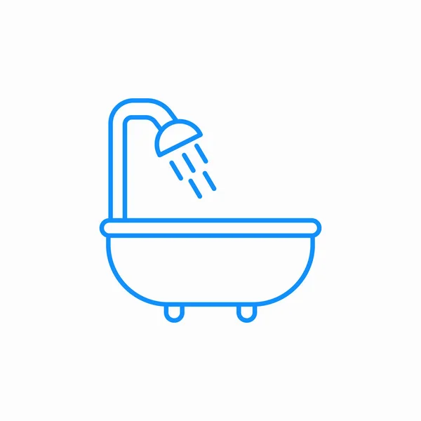 banyo duş simgesi işareti vektörü