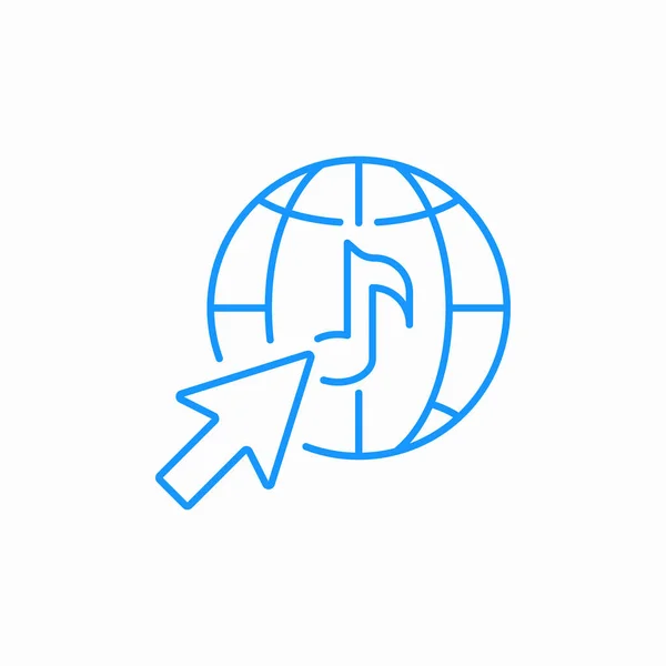 çevrimiçi müzik erişim simgesi vektörü