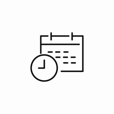 Takvim takvimi takvim zamanlama simgesi işareti vektörü