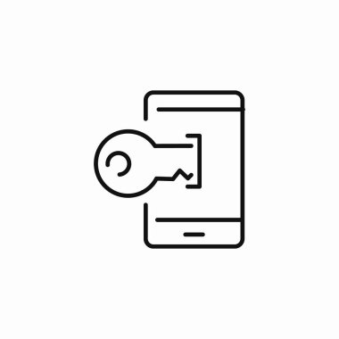 mobil erişim anahtarı işaret vektörü