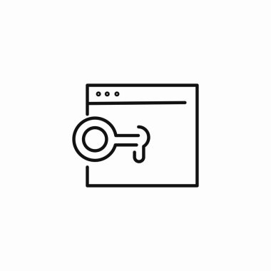 web sitesi giriş anahtarı işaret vektörü