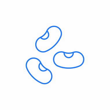 fasulye sebze simgesi işareti vektörü