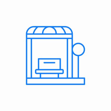 otobüs durağı simge işareti vektörü