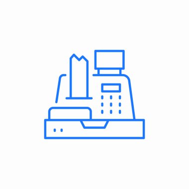 kasiyer makine simgesi işaret vektörü