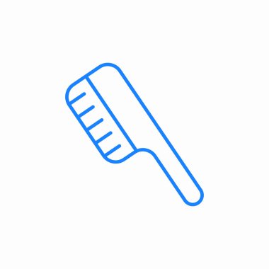 bir saç fırçası simgesi işareti vektörü