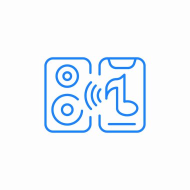 Mobil aygıt simgesi vektöründe müzik çalınıyor