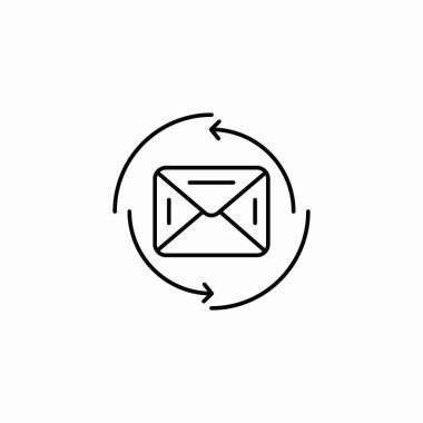 e- posta iletisi ikon imzalama vektörü