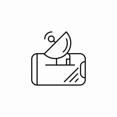 mobil uydu sinyal simgesi işaret vektörü