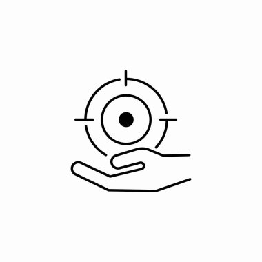 elde hedef simge işareti vektörü