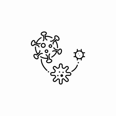 Virüs evrimi mutasyon simgesi işaret vektörü