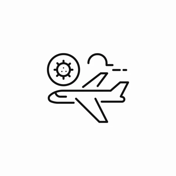 Uçak yolculuğu kısıtlama simgesi işaret vektörü