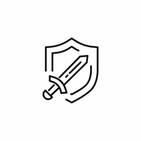 kalkan kılıcı koruma simgesi vektörü