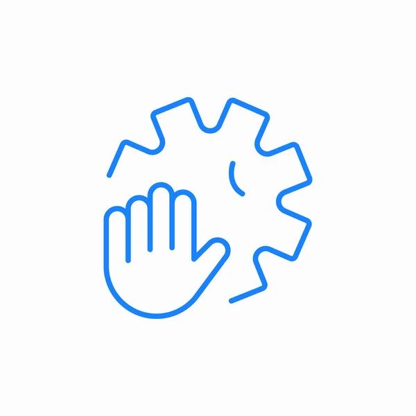 İnsan eli ve virüs simgesi işaret vektörü