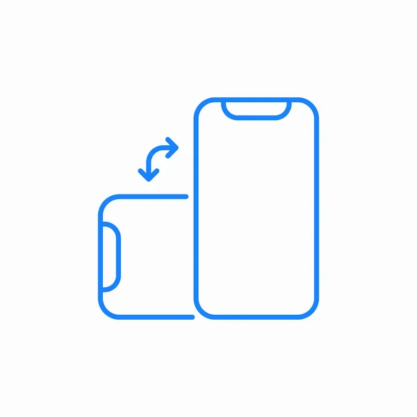 cep telefonu portreden peyzaj simgesi işaret vektörüne dönüyor