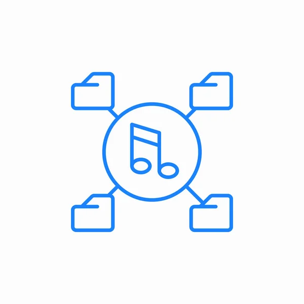 müzik dosyaları paylaşılan simge işaret vektörü