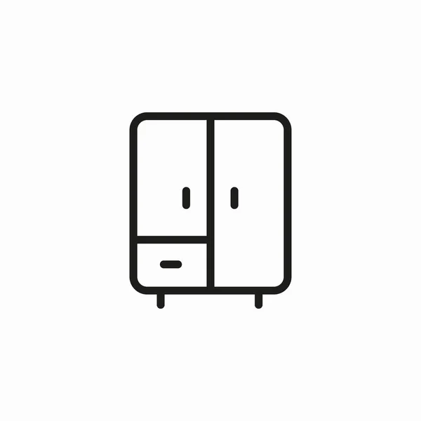 Yatak odası depolama kostüm simgesi işaret vektörü