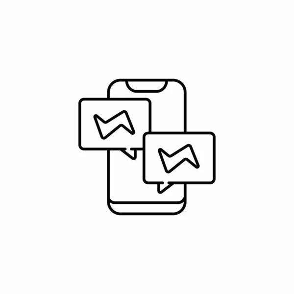 mobil sohbet bildirim simgesi işaret vektörü