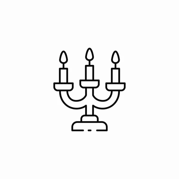 romantik yemek mumları simge işareti vektörü