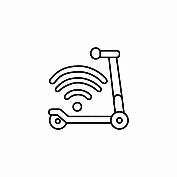 kablosuz internet scooter simgesi işaret vektörü