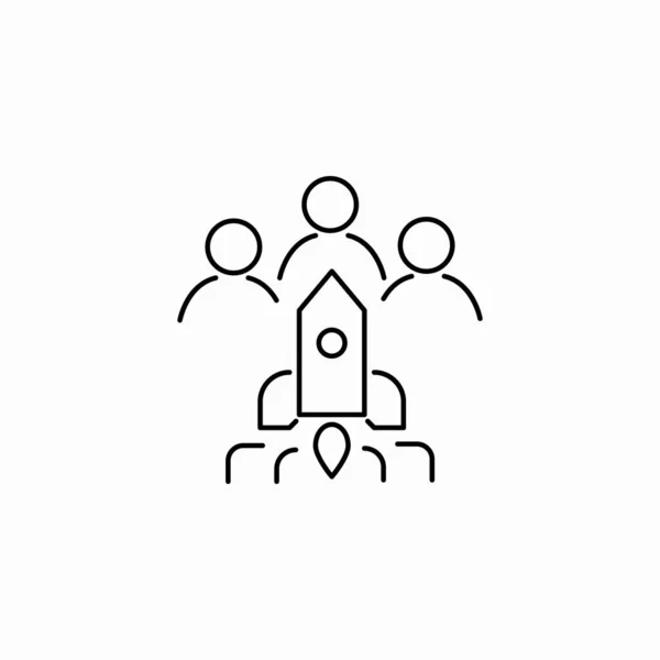 başlangıç takımı roket simgesi işaret vektörü