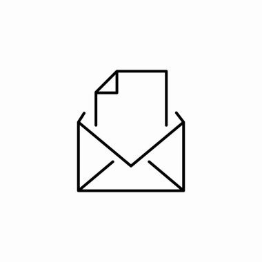 zarf belge kağıt simgesi imza vektörü