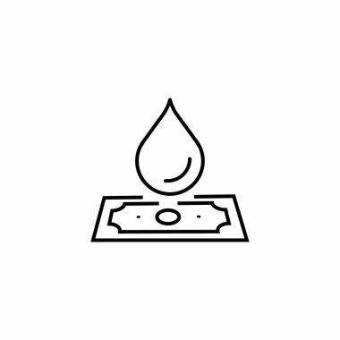 su maliyet simgesi işaret vektörü