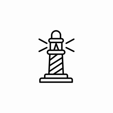 deniz kıyısı deniz feneri simgesi işaret vektörü