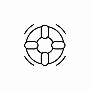 yuvarlak yaşam koruyucusu simgesi işaret vektörü