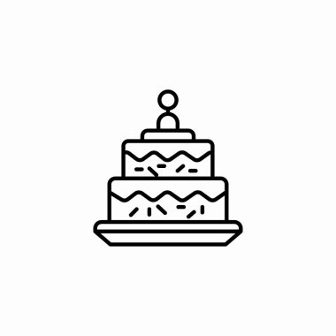 iki katmanlı pasta simgesi işareti vektörü