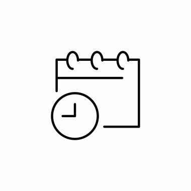 Zaman bitimi takvim simgesi imzalama vektörü