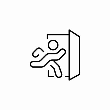 acil çıkış kişisi simge işareti vektörü